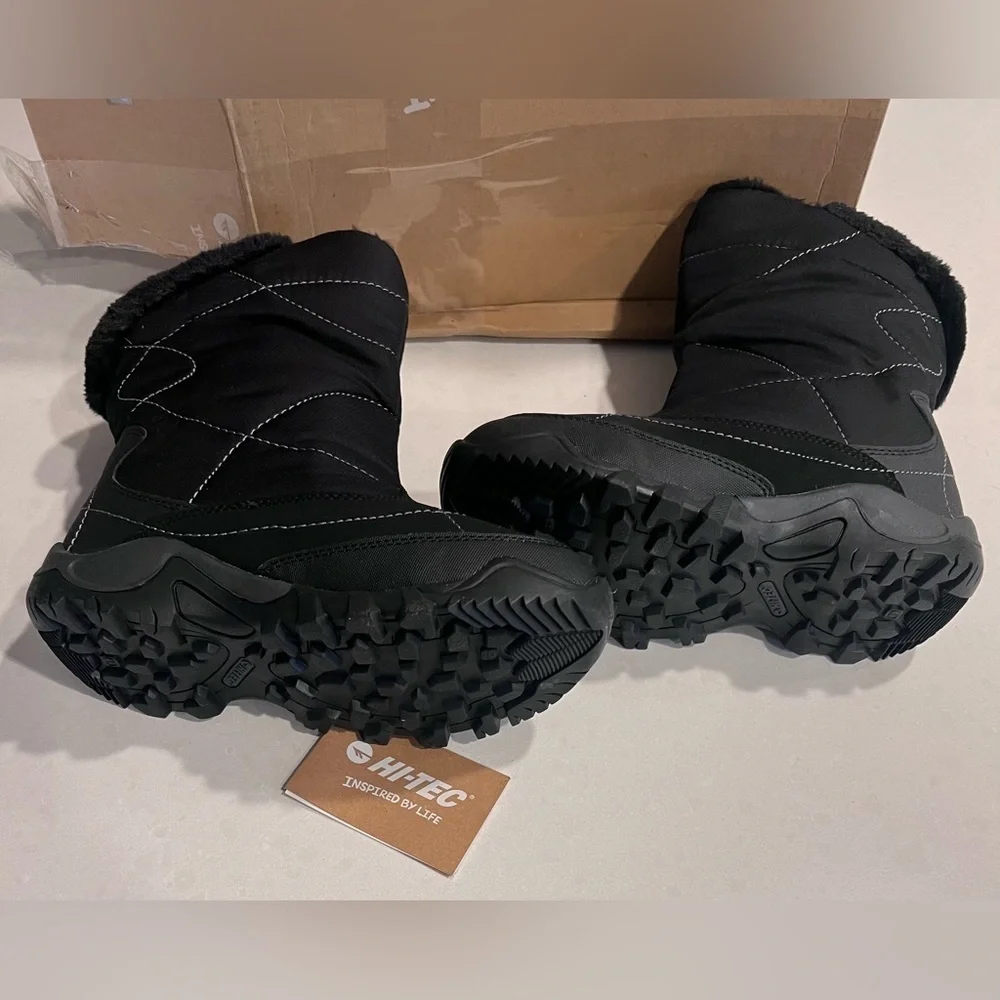 Hi-Tec‎ HS13G Women's Sz 6 Black/Charcoal Abisko 200 WP WOS Faux Fur Lined Boots